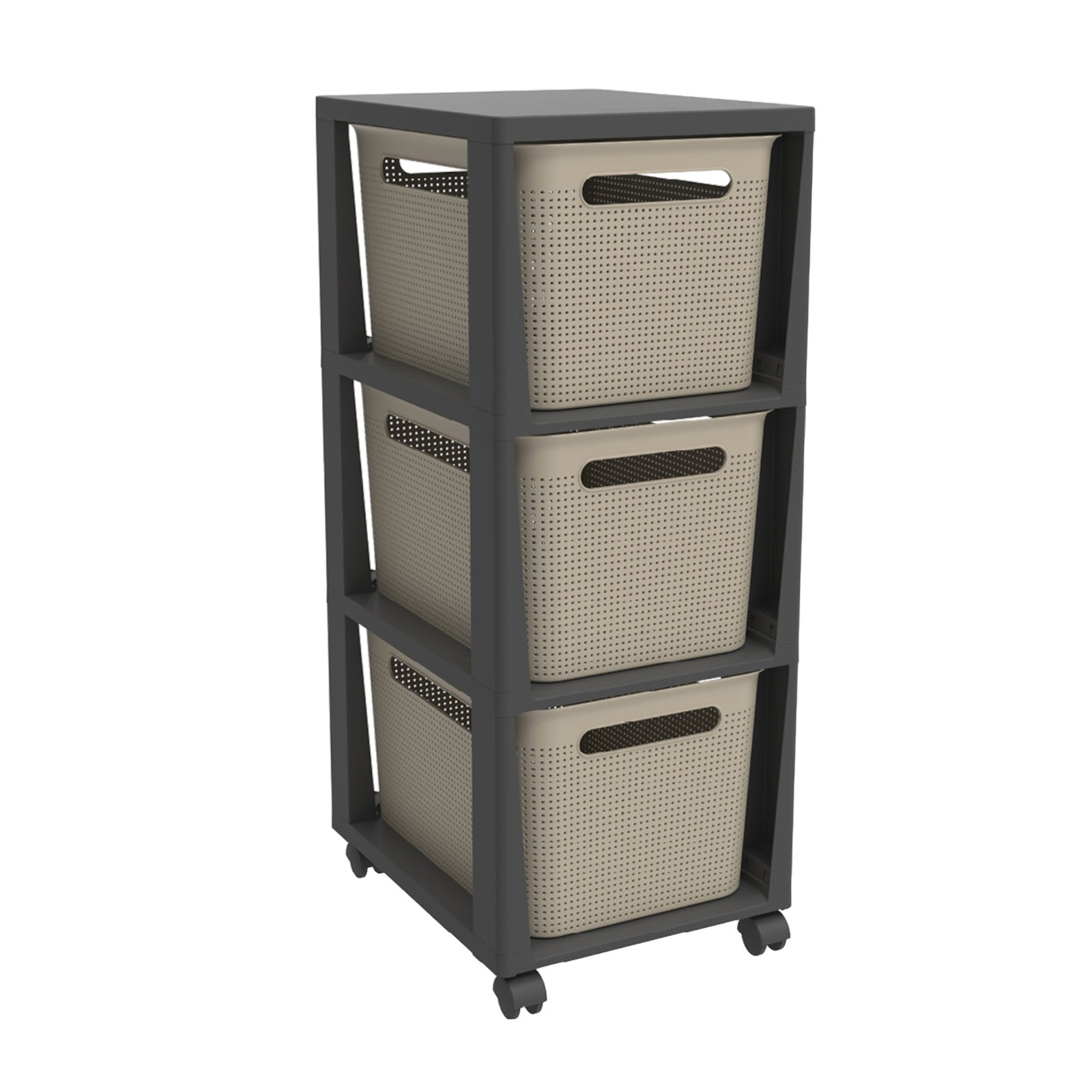 rotho-brisen-tower-3x16l-rollcontainer-wei-a4-schubladenbox image 1