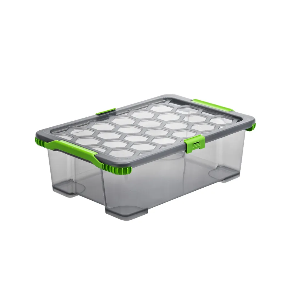 rotho-evo-total-protection-box-30-l-aufbewahrungsbox-anthrazit-gr-n-dicht image 1