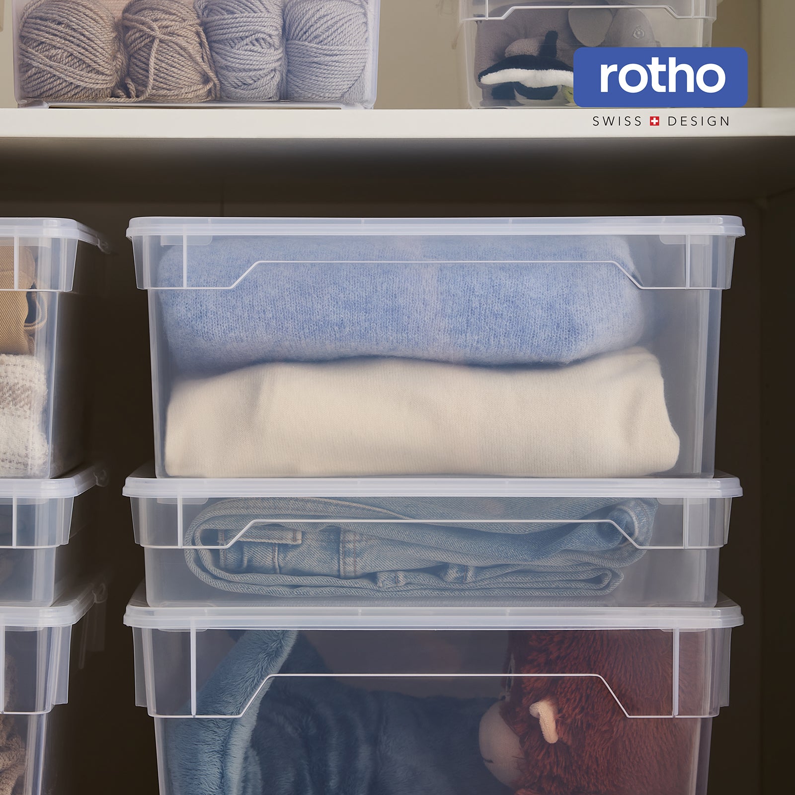 rotho-clear-sweater-aufbewahrungsbox-18l-4er-set-blau image 3