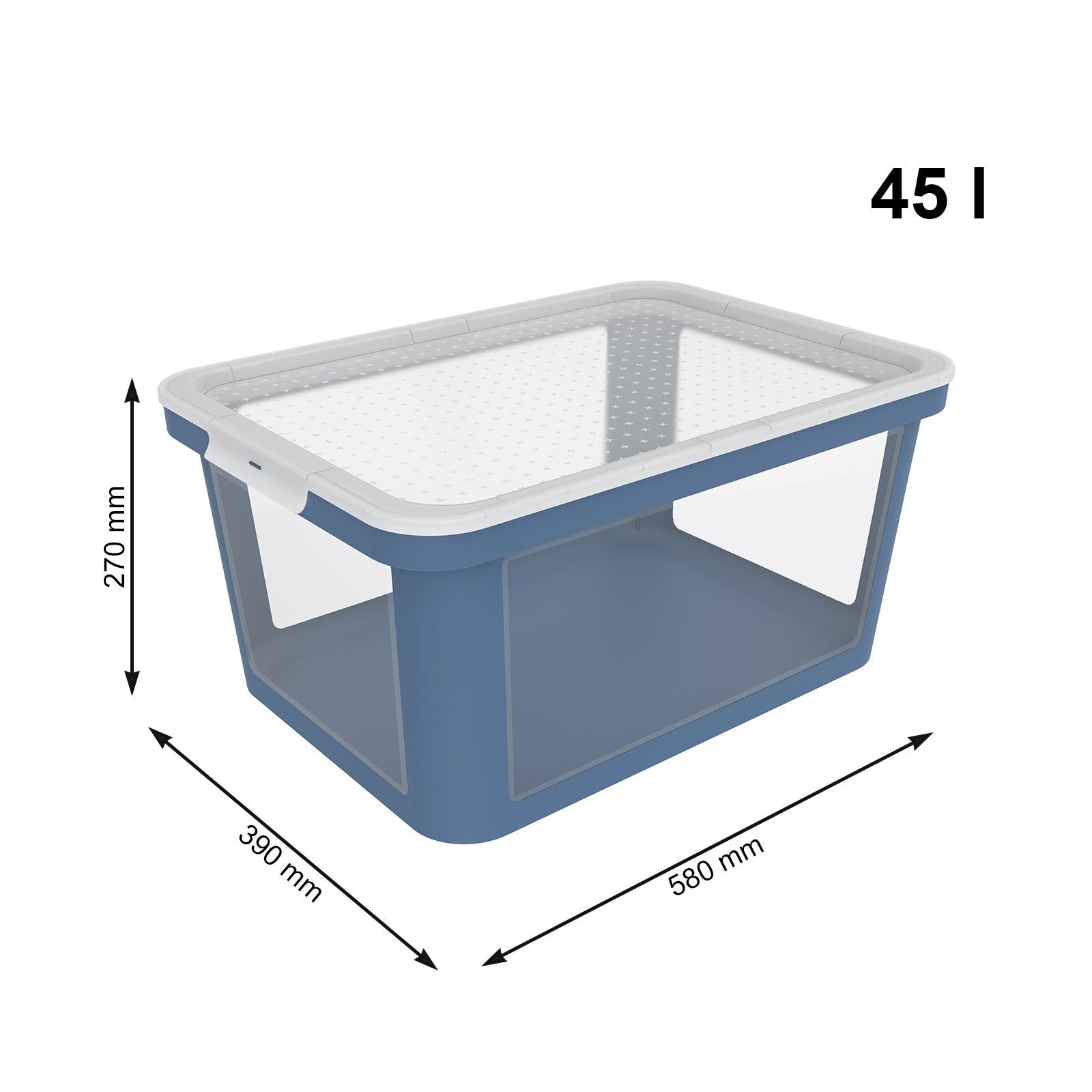 rotho-albris-box-mit-deckel-45-l-mistelwei-transparent image 6