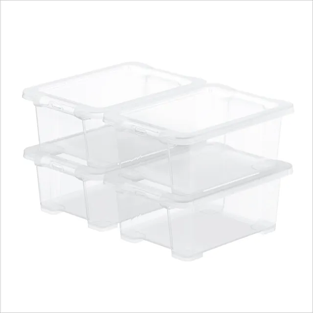 rotho-core-basic-aufbewahrungsbox-11-l-4er-set-transparent image 1