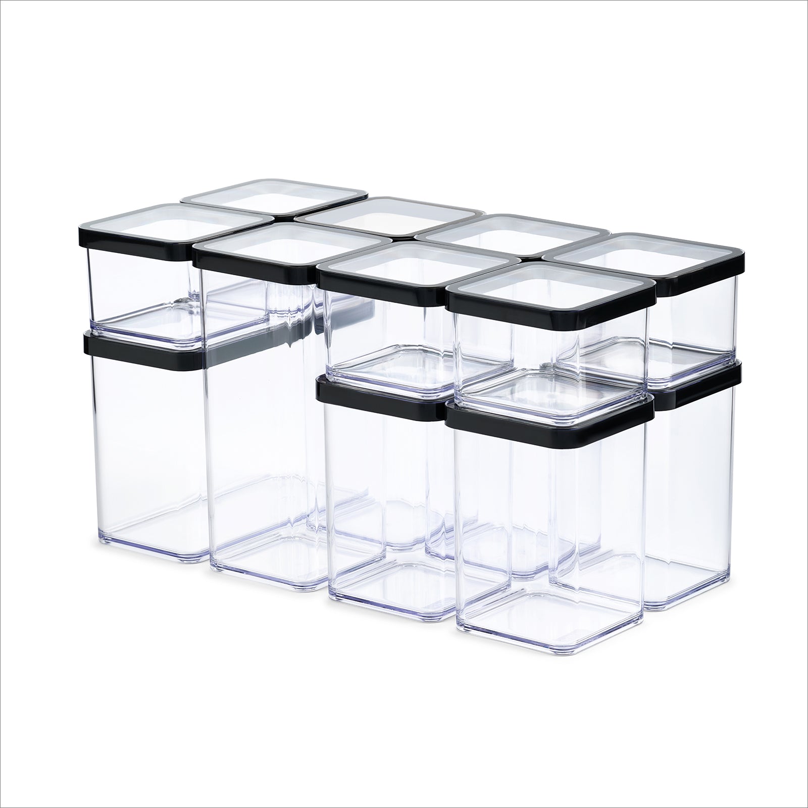 rotho-loft-vorratsdosen-set-12-tlg-transparent-wei-luftdicht image 1