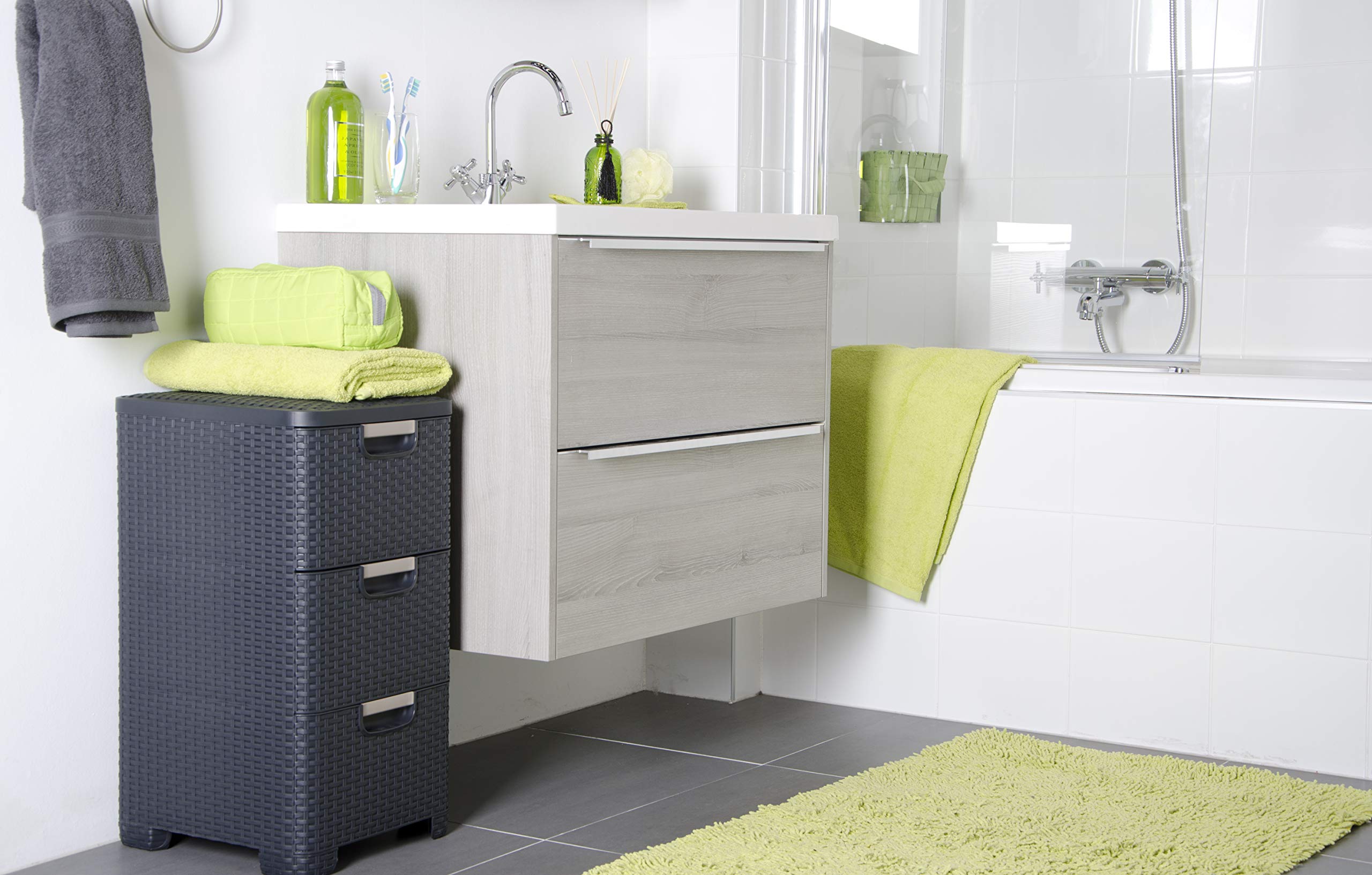 curver-style-schubladenturm-3x13-5l-dunkelbraun-rattan image 2
