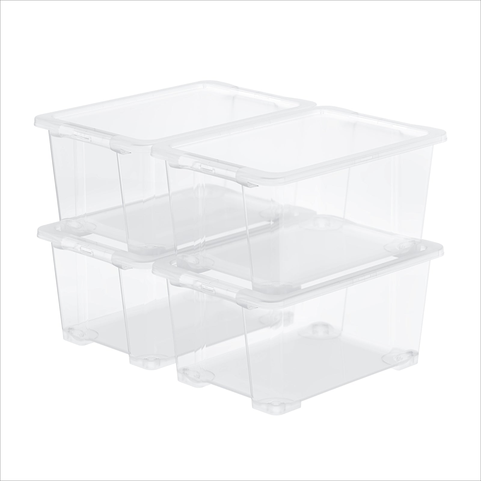 rotho-core-basic-box-44-l-transparent-4er-set-stapelbar image 1