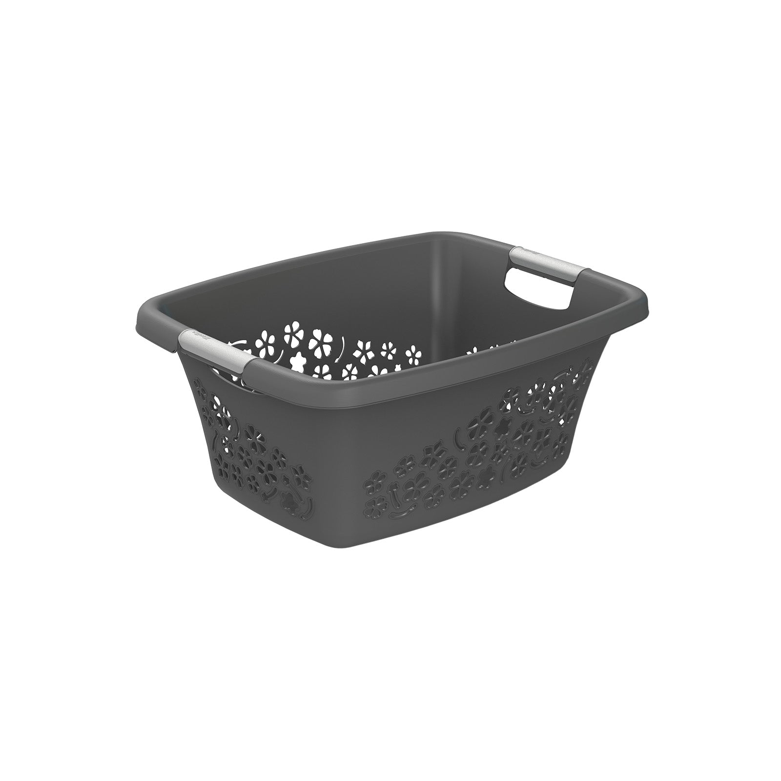 rotho-flowers-w-schekorb-25-l-anthrazit-mit-griffen image 1