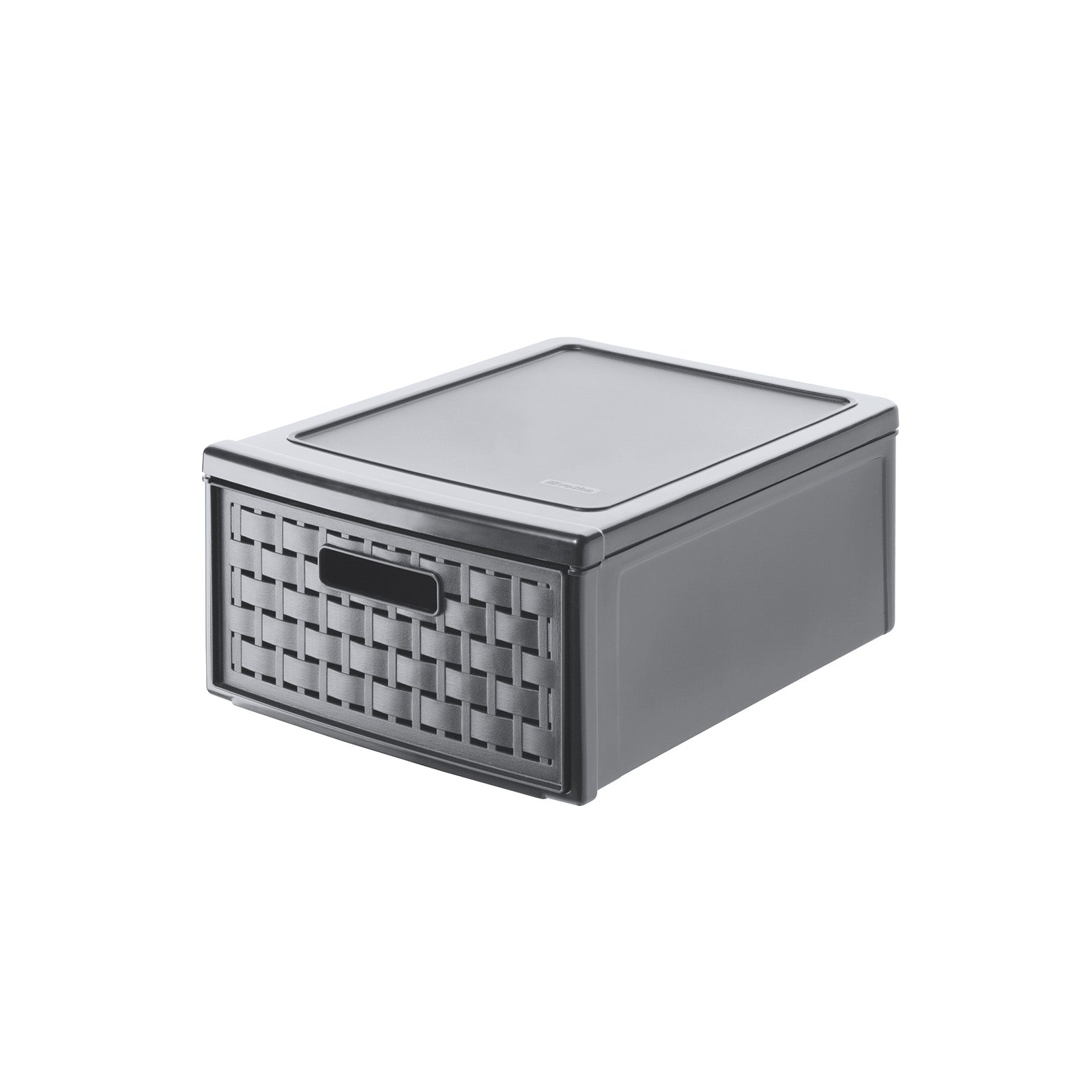 rotho-country-schubladenbox-klein-8-3-l-anthrazit-rattan image 2