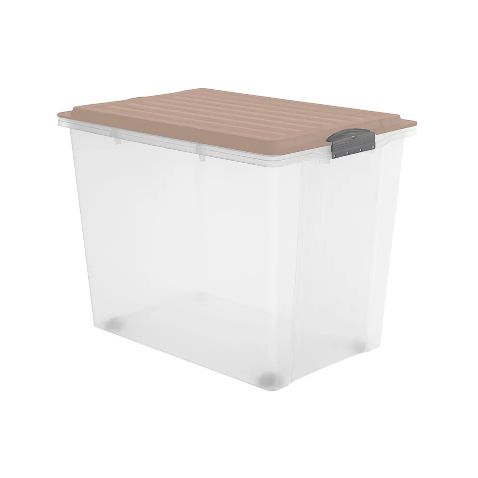 rotho-compact-stapelbox-mit-rollen-a3-70-l-anthrazit-stapelbar image 1