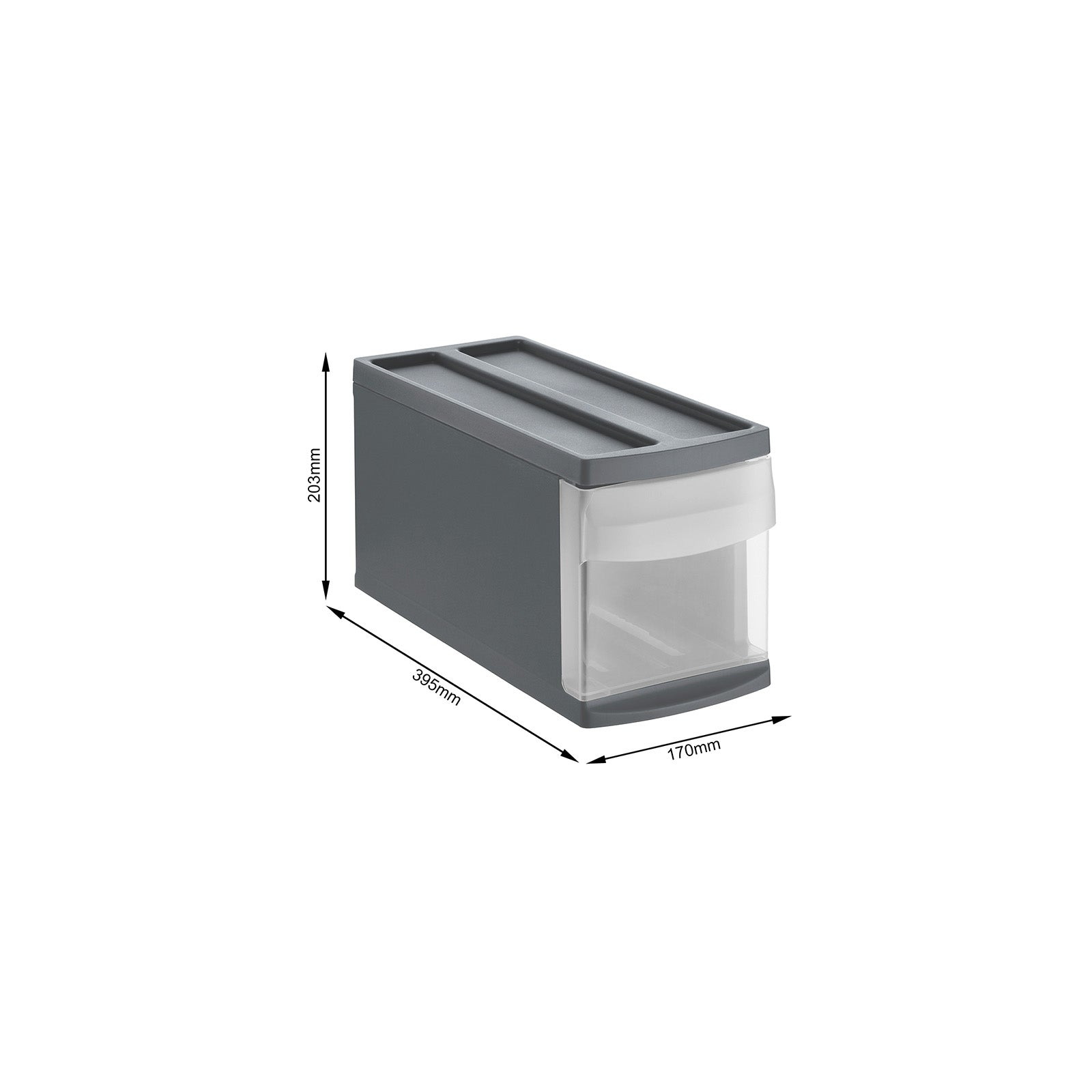 rotho-systemix-schubladenbox-s-transparent-anthrazit-stapelbar image 8