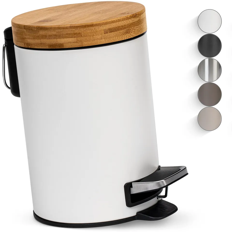 kazai-kosmetikeimer-3-liter-wei-mit-bambusdeckel image 1