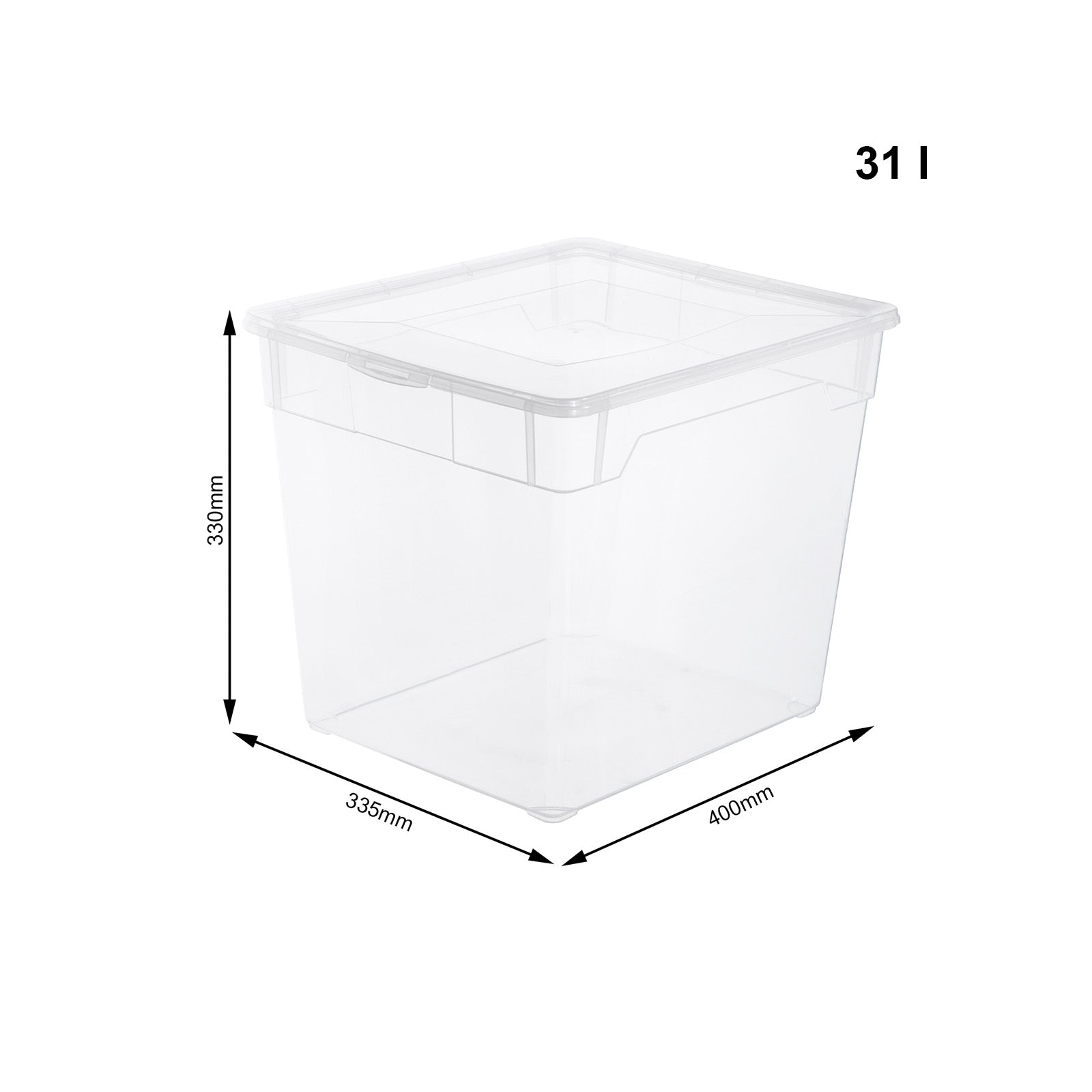 rotho-clear-aufbewahrungsbox-31-l-transparent-mit-deckel-stapelbar image 4