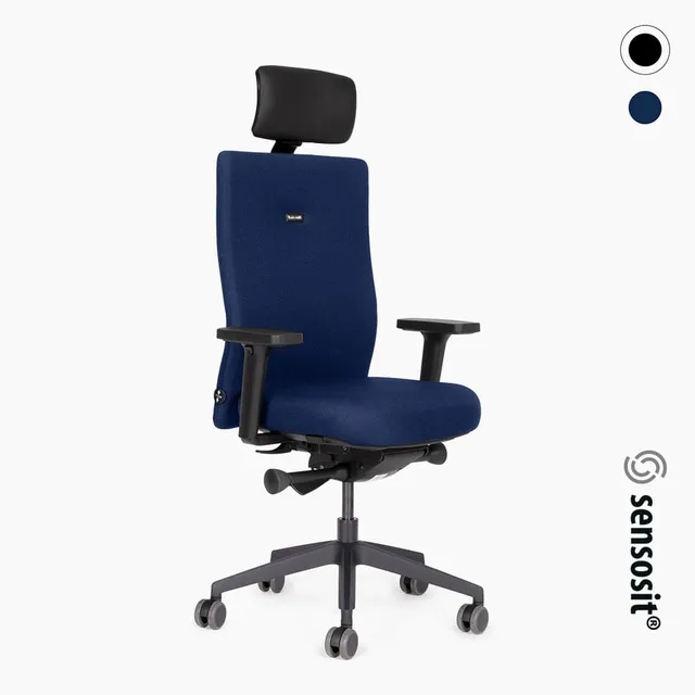 lento-agilis-b-rostuhl-mit-kopfst-tze-sensosit-schwarz image 1