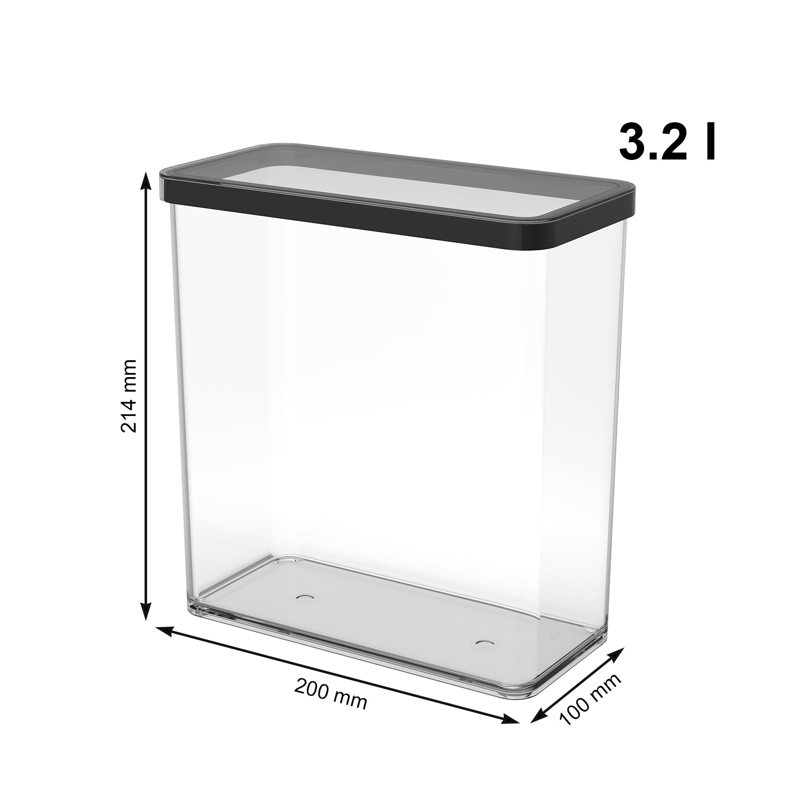rotho-loft-vorratsdose-3-2l-rechteckig-transparent-rot image 8