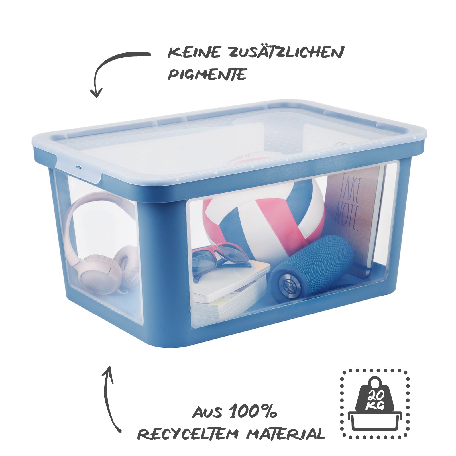 rotho-albris-box-mit-deckel-45-l-mistelwei-transparent image 5