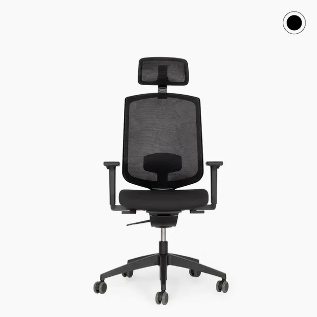 lento-laboro-b-rostuhl-mit-kopfst-tze-schwarz-ergonomisch image 1