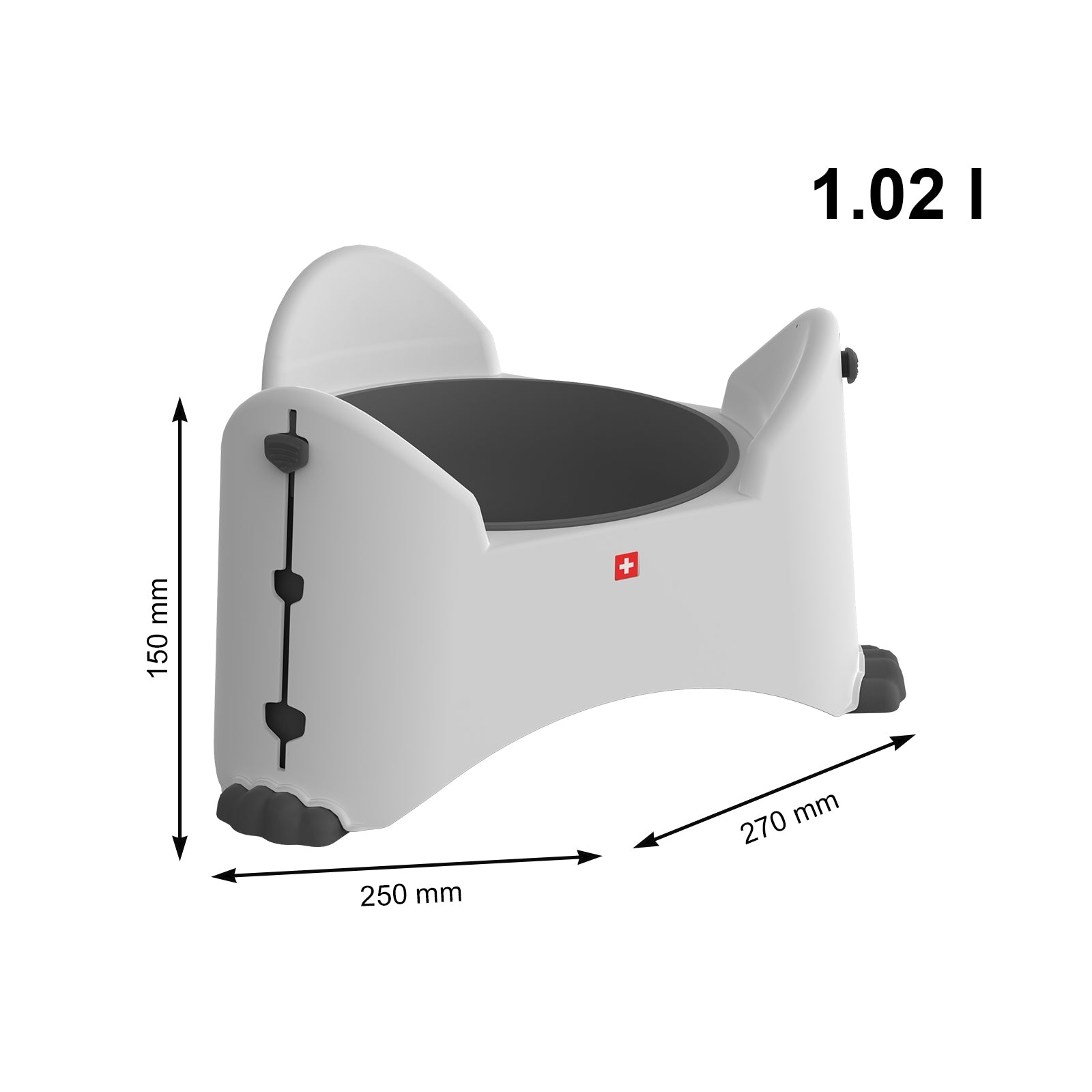 rotho-sammy-futternapf-1-02l-anthrazit-h-henverstellbar image 3