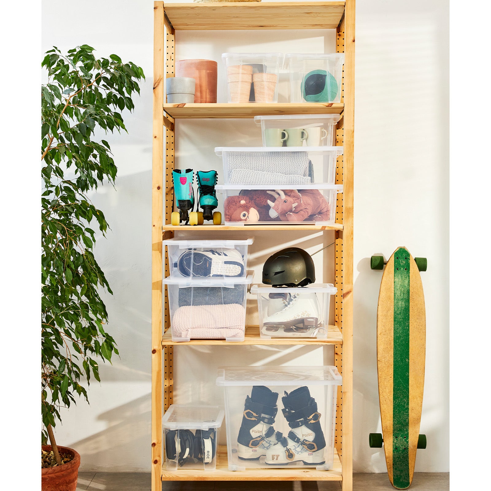 rotho-evo-easy-box-44-l-transparent-stapelbar-mit-griffen image 5