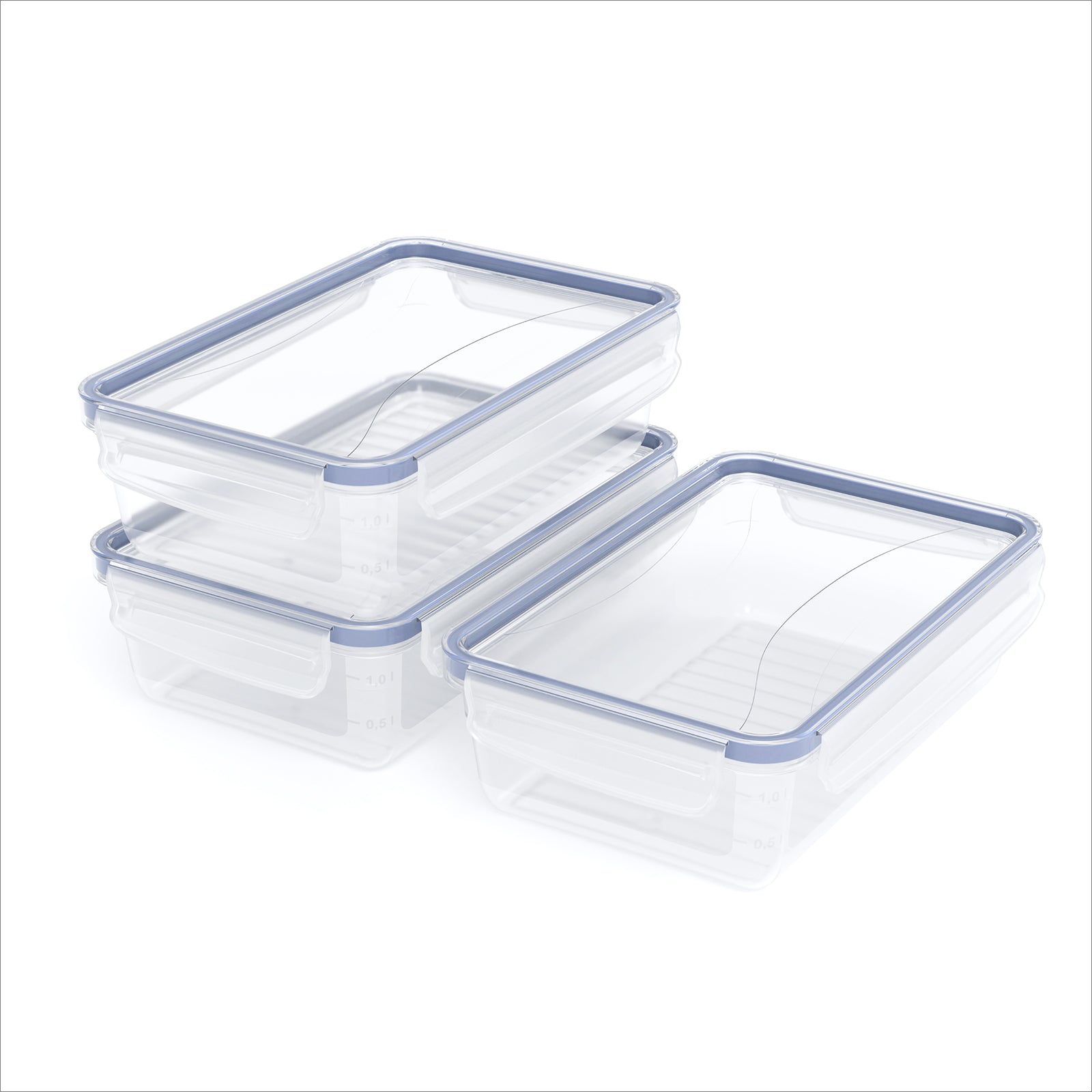 rotho-clic-lock-frischhaltedosen-set-3tlg-blau-luftdicht image 1