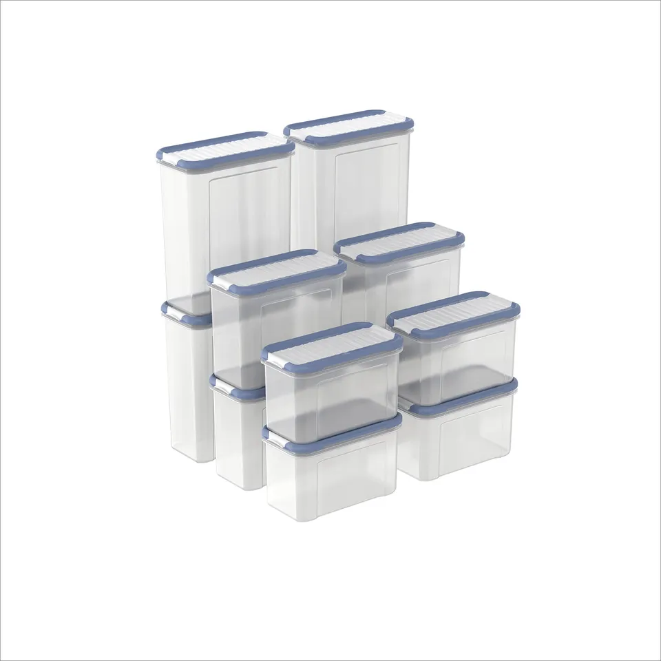 rotho-domino-foodkeeper-12-tlg-horizon-blue-stapelbar image 1