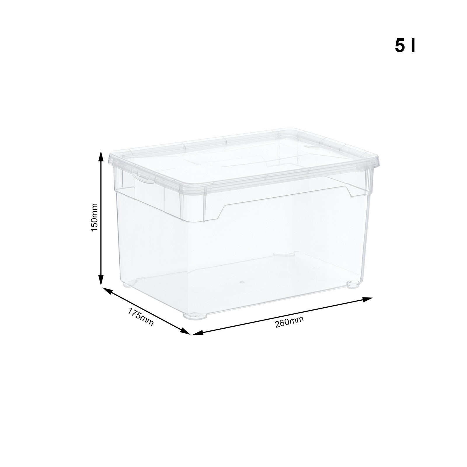 rotho-clear-box-5-l-hoch-transparent-mit-deckel-stapelbar image 4
