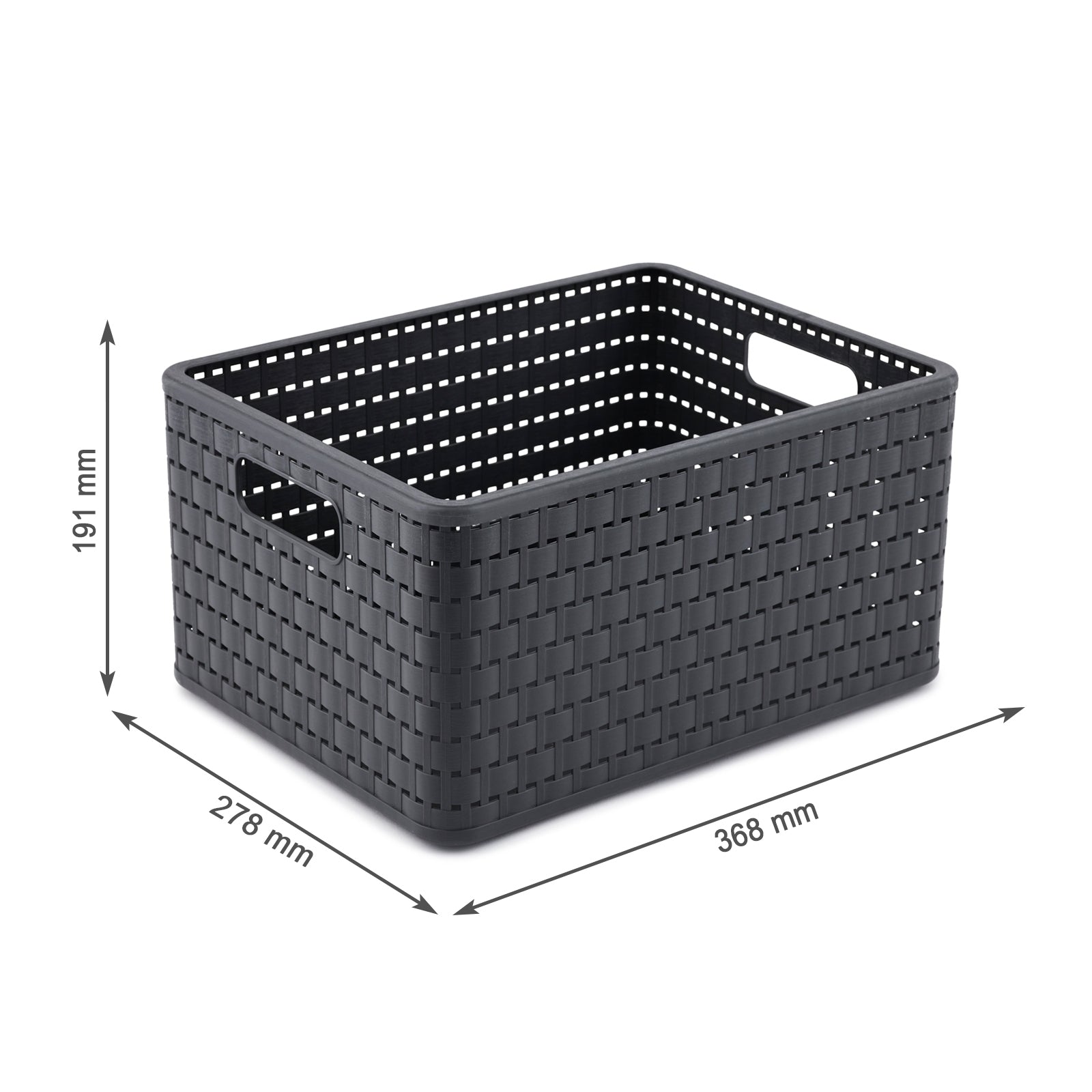 rotho-country-box-18-l-anthrazit-3er-set-rattan-optik image 4