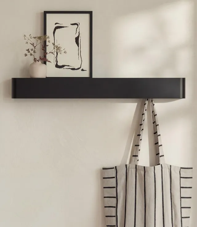kazai-tone-wandgarderobe-8-haken-schwarz-metall image 1