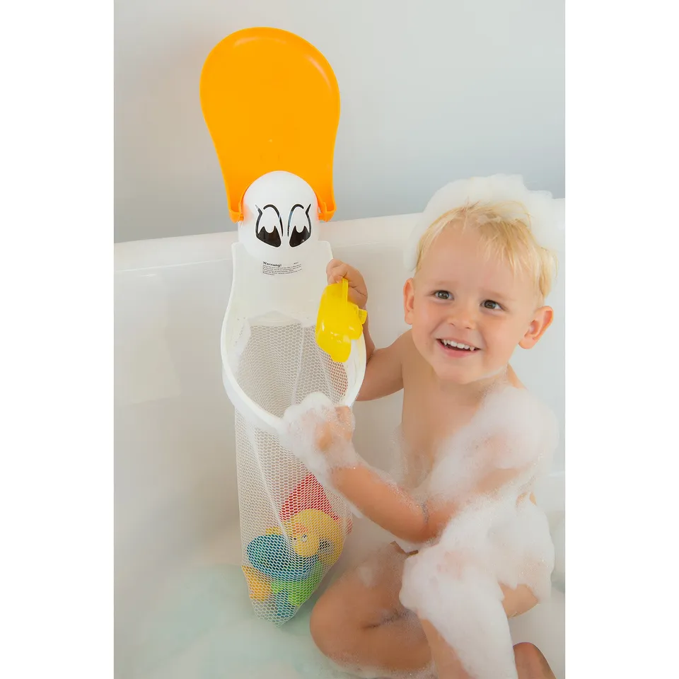 rotho-kidskit-badespielzeugsammler-pelikan-netz-wei image 1