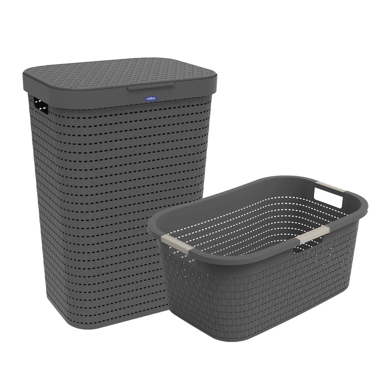 rotho-country-w-schekorb-2er-set-anthrazit-40-50l-rattan image 1