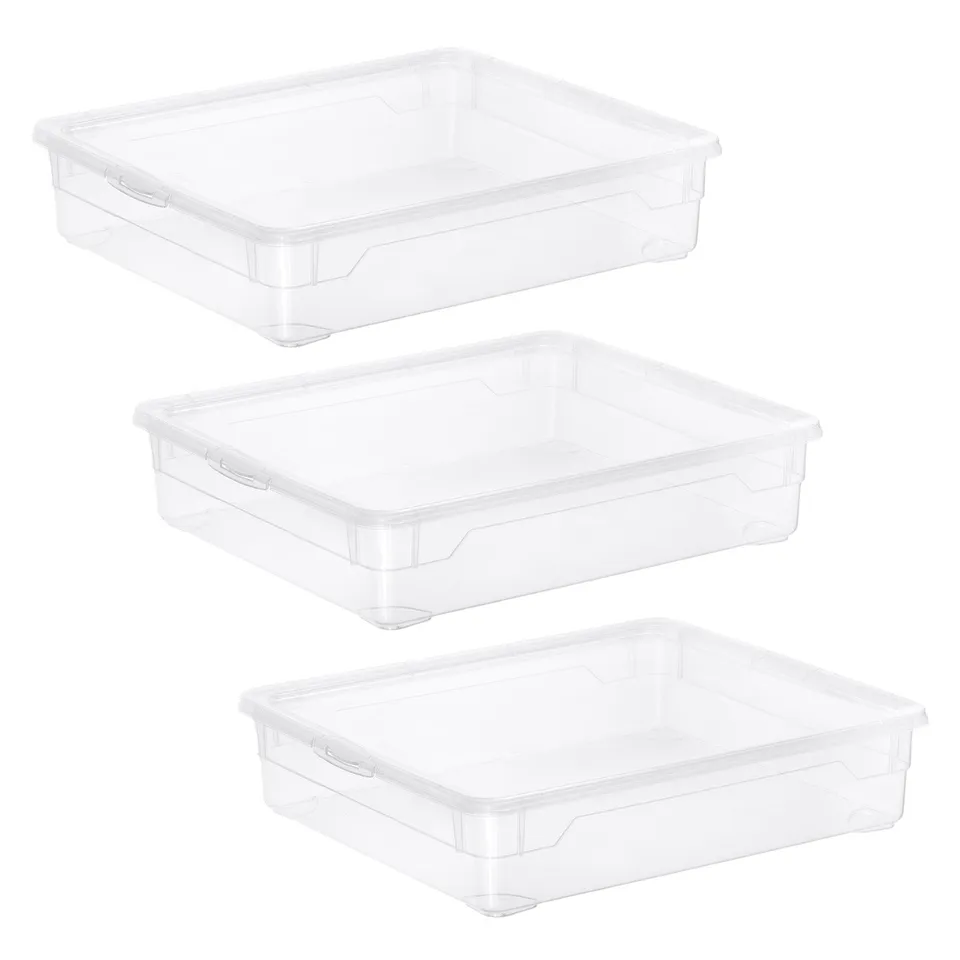 rotho-clear-aufbewahrungsbox-9-l-3er-set-transparent image 1