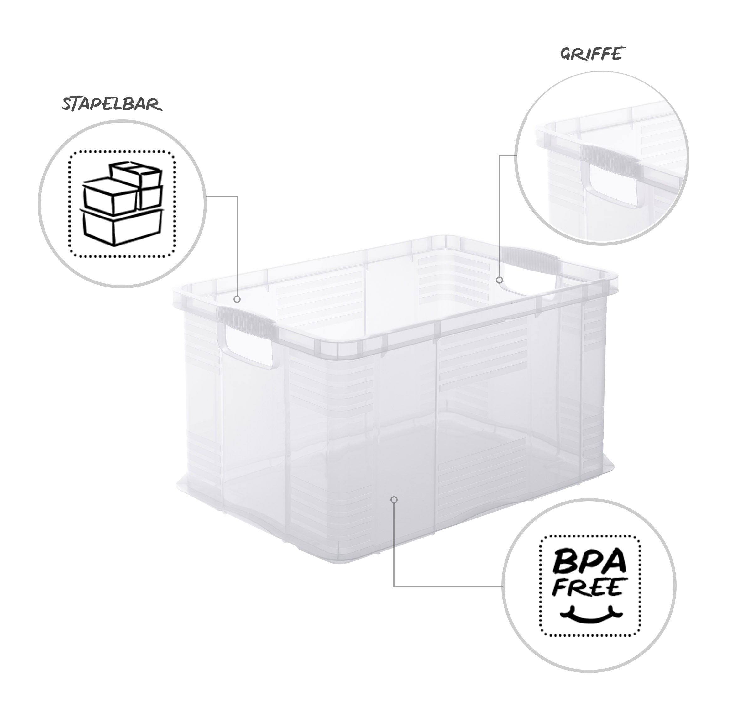 rotho-agilo-systembox-din-a3-aufbewahrungsbox-55-l-stapelbar image 4