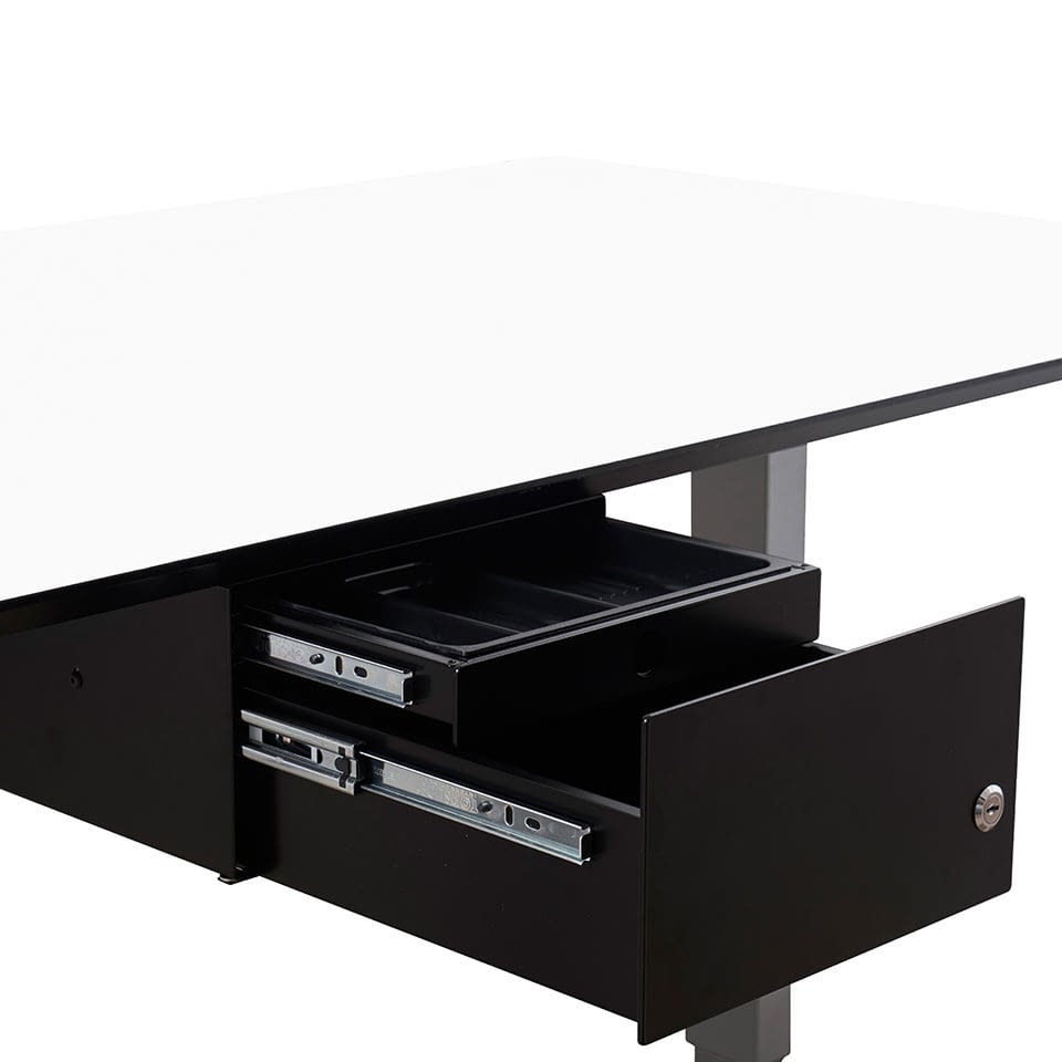lento-duo2-schublade-abschlie-bar-schwarz-metall-unter-schreibtisch image 2