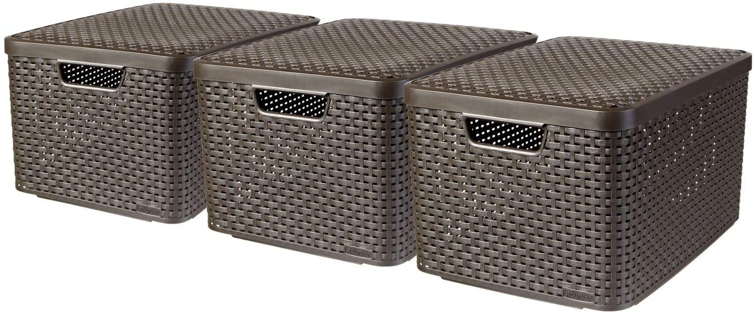 curver-style-aufbewahrungsboxen-dunkelbraun-s-m-l-3-tlg image 1