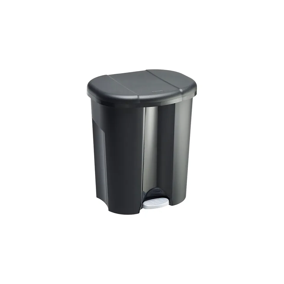 rotho-trio-abfalleimer-m-lltrennsystem-schwarz-40-l-mit-pedal image 1