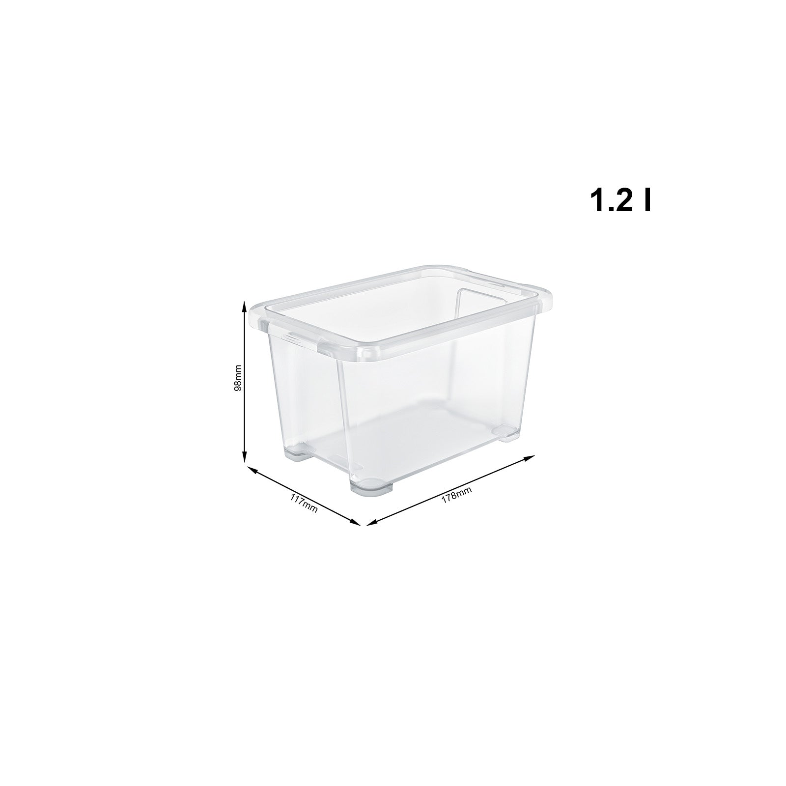 rotho-evo-easy-aufbewahrungsbox-1-2-l-transparent image 3