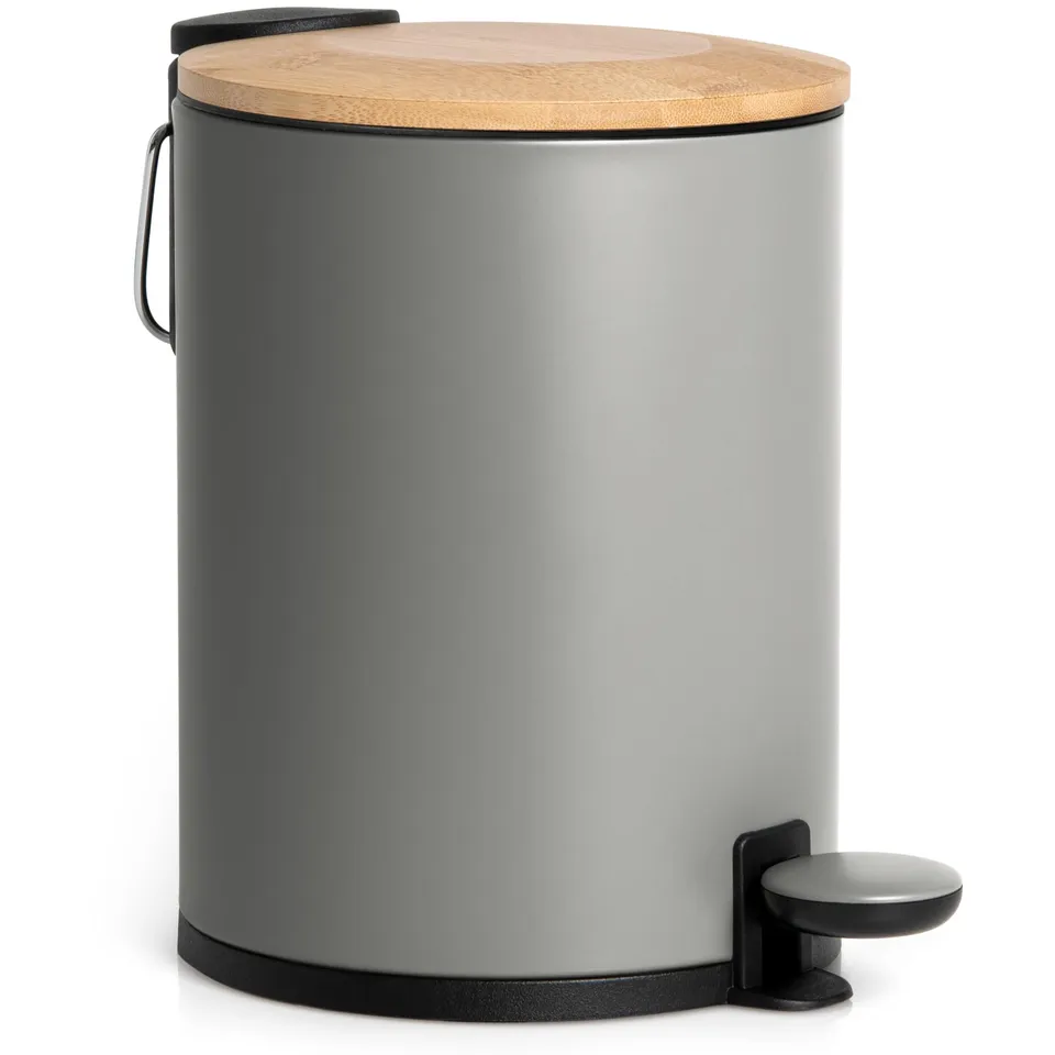 kazai-kosmetikeimer-bambus-3-l-grau-mit-absenkautomatik image 1