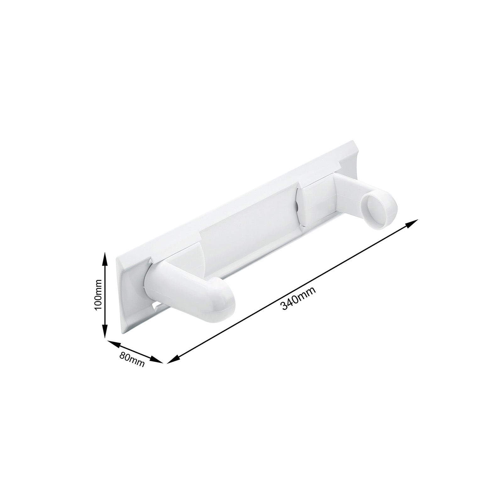 rotho-rollo-k-chenrollenhalter-wei-verstellbar-klebbar image 2