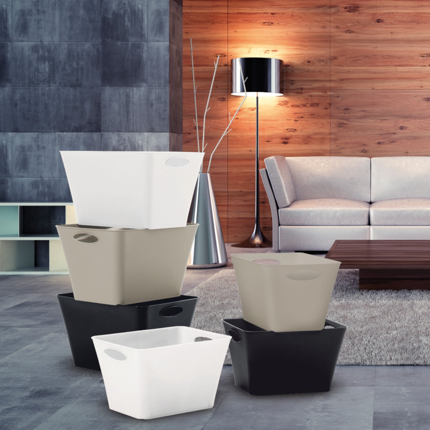 rotho-living-box-24-l-anthrazit-mit-griff-robust image 6