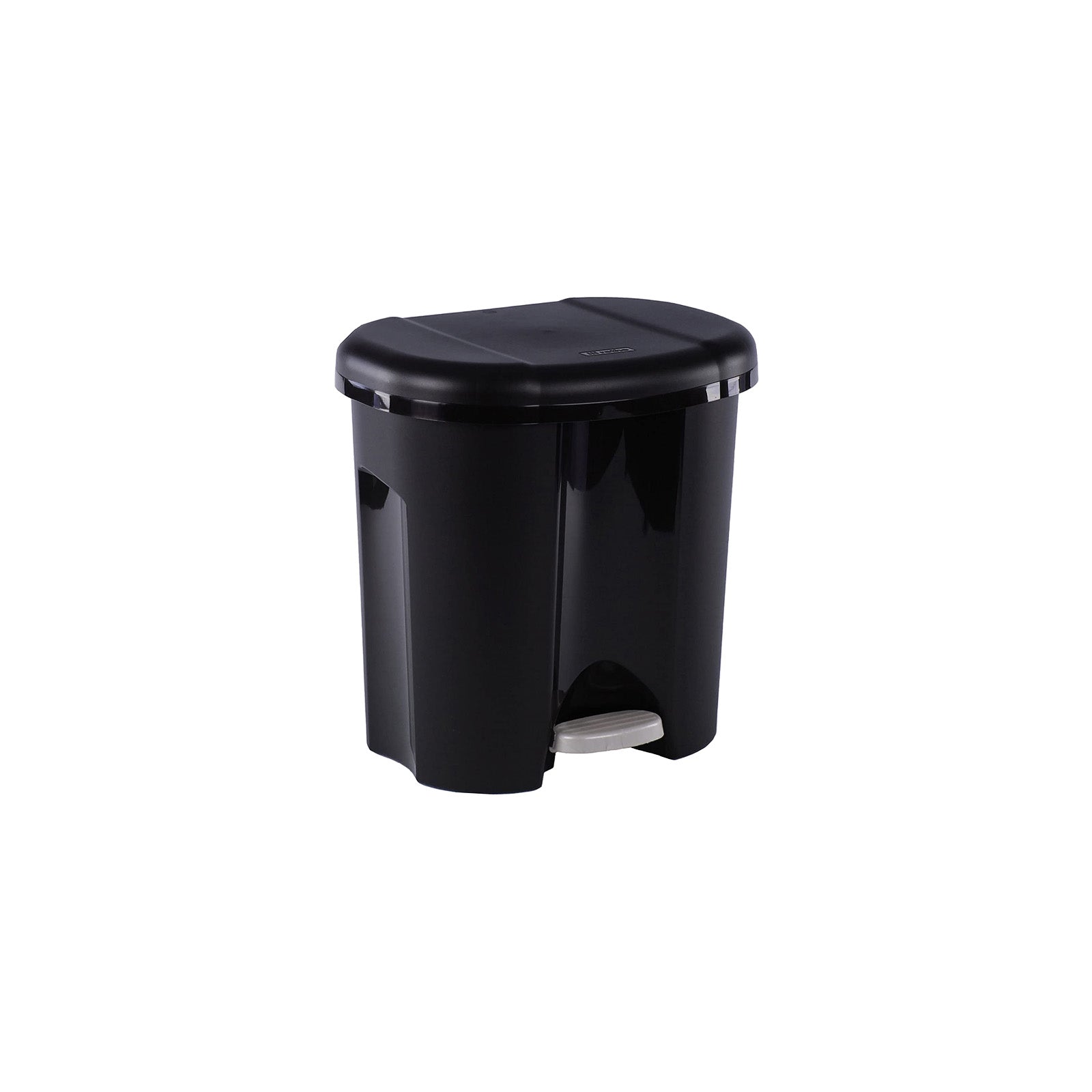 rotho-duo-abfalleimer-2x10-l-schwarz-treteimer-deckel image 1