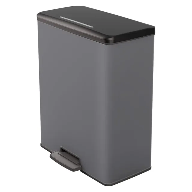 curver-deco-tretm-lleimer-65l-grau-metall-optik-soft-close image 1