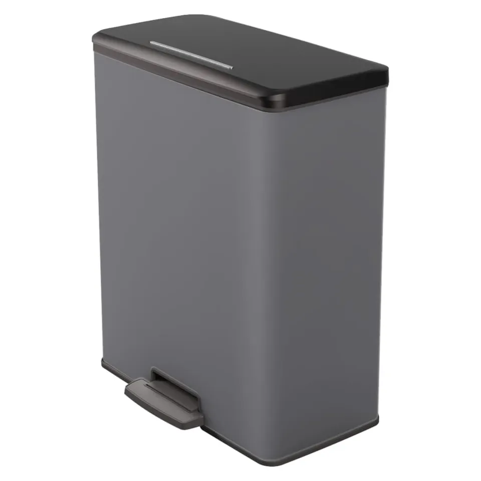 curver-deco-tretm-lleimer-65l-grau-metall-optik-soft-close image 1
