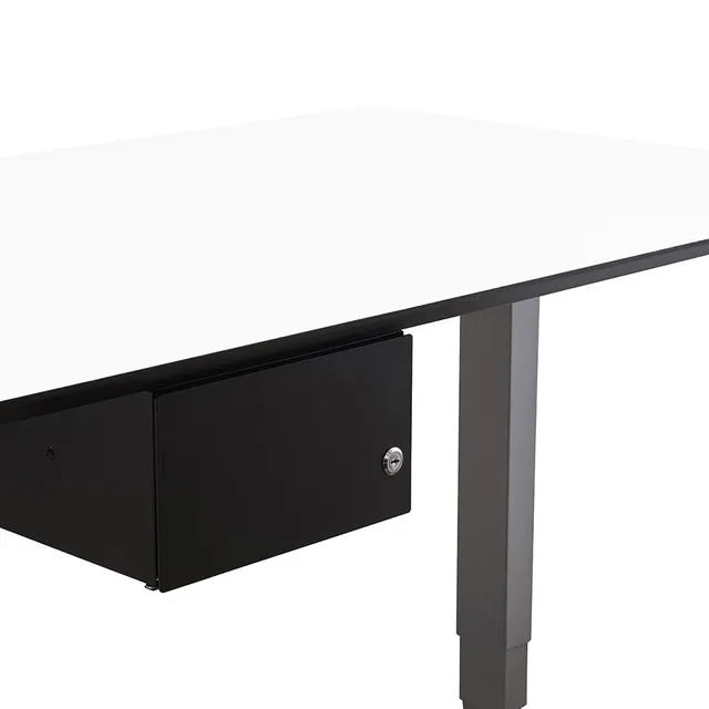 lento-duo2-schublade-abschlie-bar-schwarz-metall-unter-schreibtisch image 1