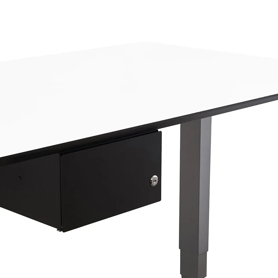 lento-duo2-schublade-abschlie-bar-schwarz-metall-unter-schreibtisch image 1