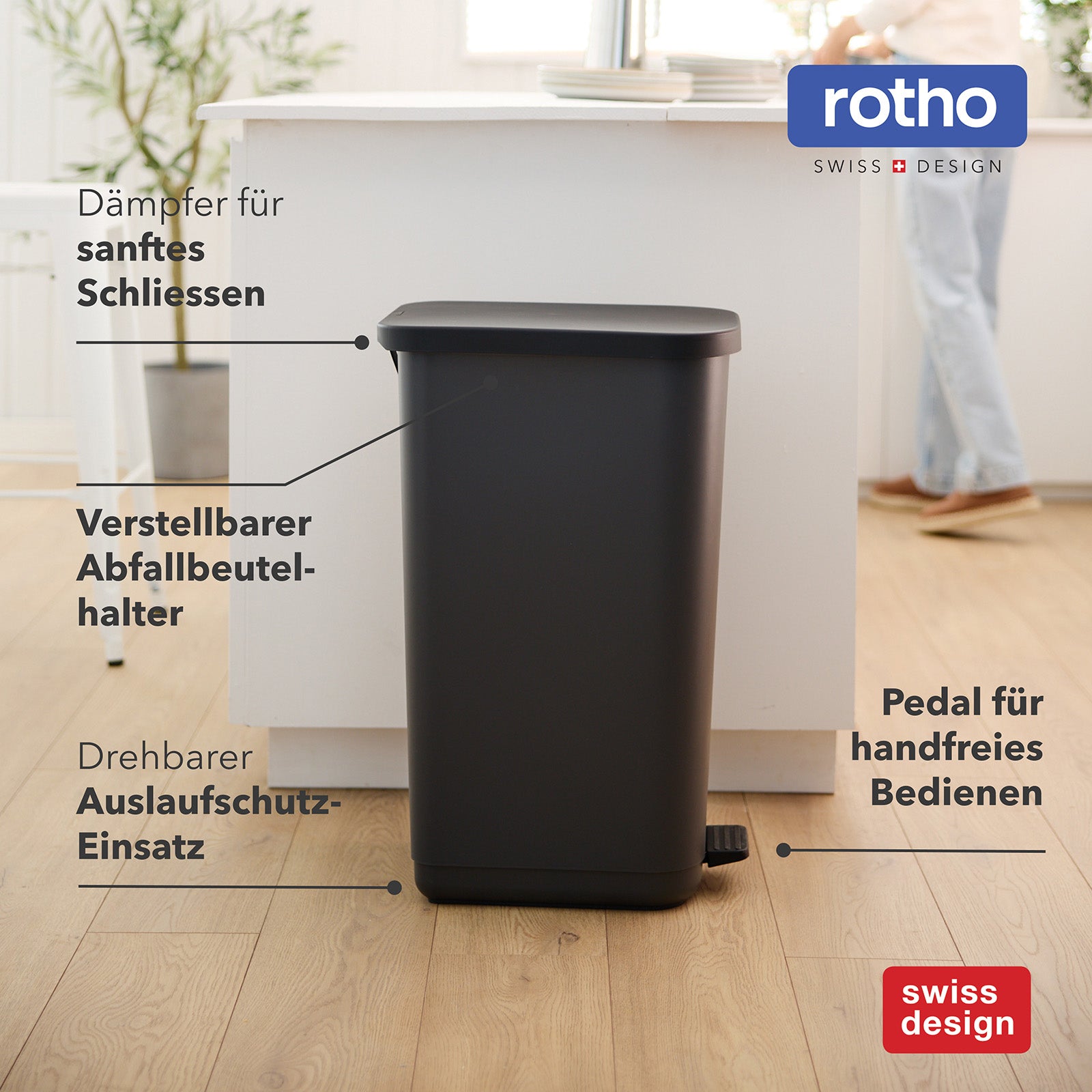 rotho-orbe-treteimer-55-l-holzkohle-m-lleimer-pedal image 8