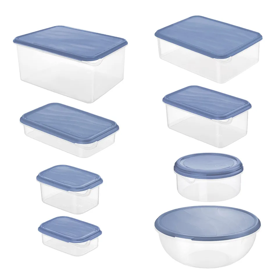rotho-rondo-frischhaltedosen-8er-set-horizontblau image 1