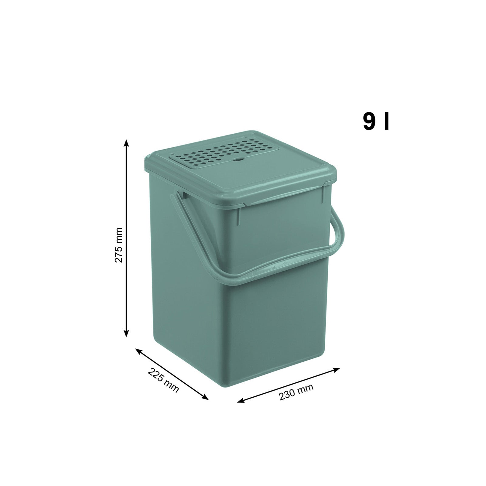 rotho-bio-komposteimer-9-l-mistletoe-gr-n-mit-aktivkohlefilter image 7