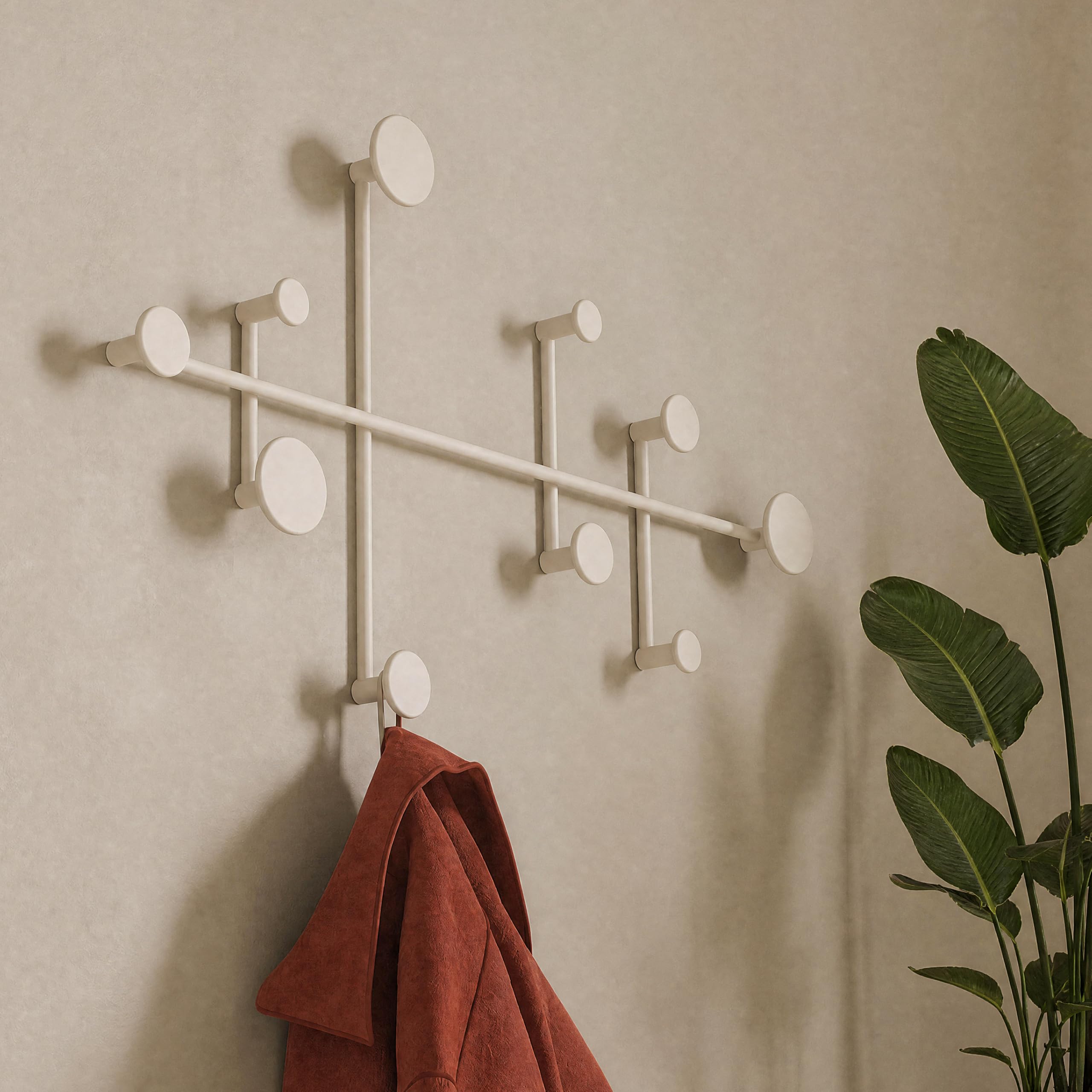 kazai-sval-wandgarderobe-taupe-sand-metall-10-haken image 3