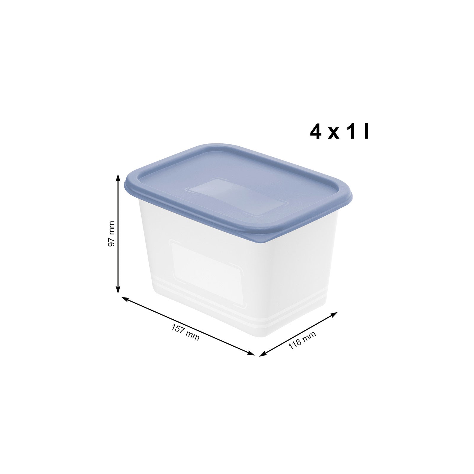 rotho-domino-gefrierdose-1-l-motiv-4er-set-bpa-frei image 8