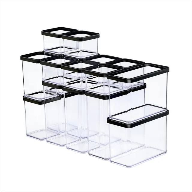 rotho-loft-set-premium-dosen-19-tlg-vorratsdosen-transparent-wei-luftdicht image 1