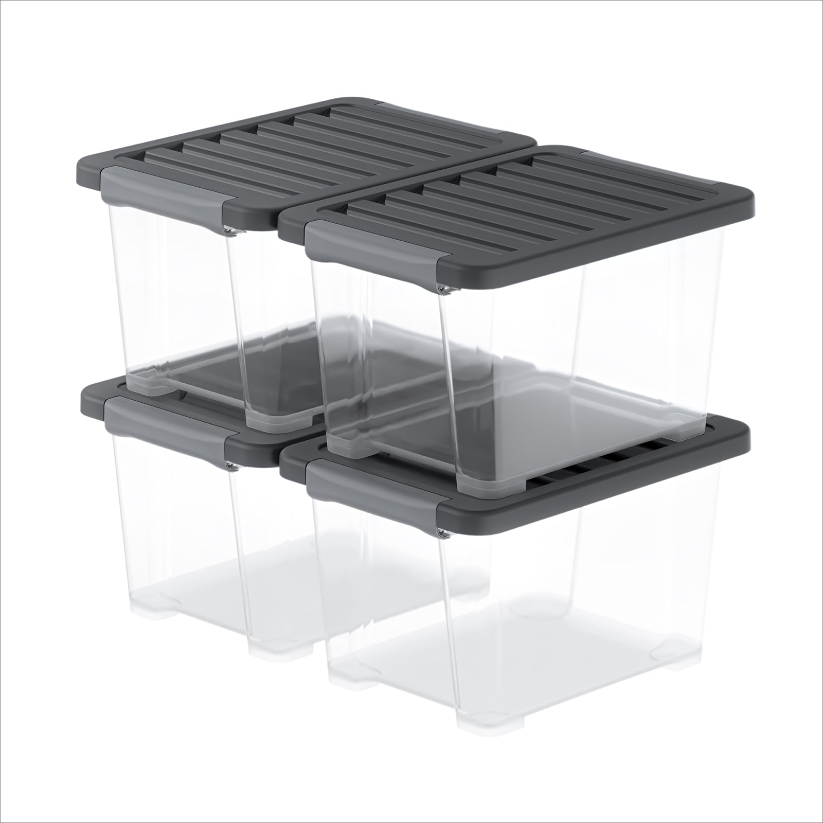 rotho-core-plus-aufbewahrungsbox-15-l-4er-set-schwarz image 1