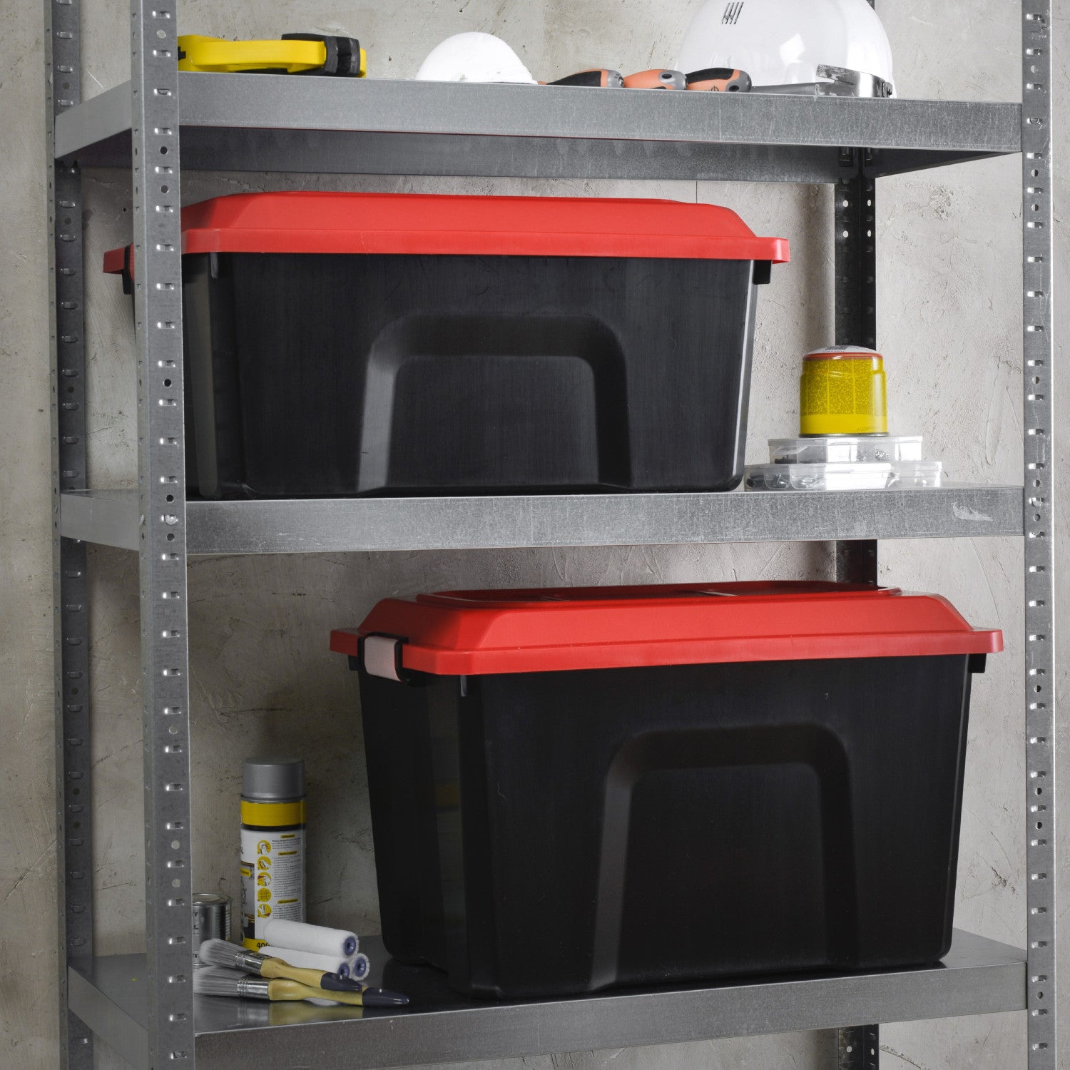 rotho-locker-aufbewahrungsbox-60-l-rot-stapelbar image 5
