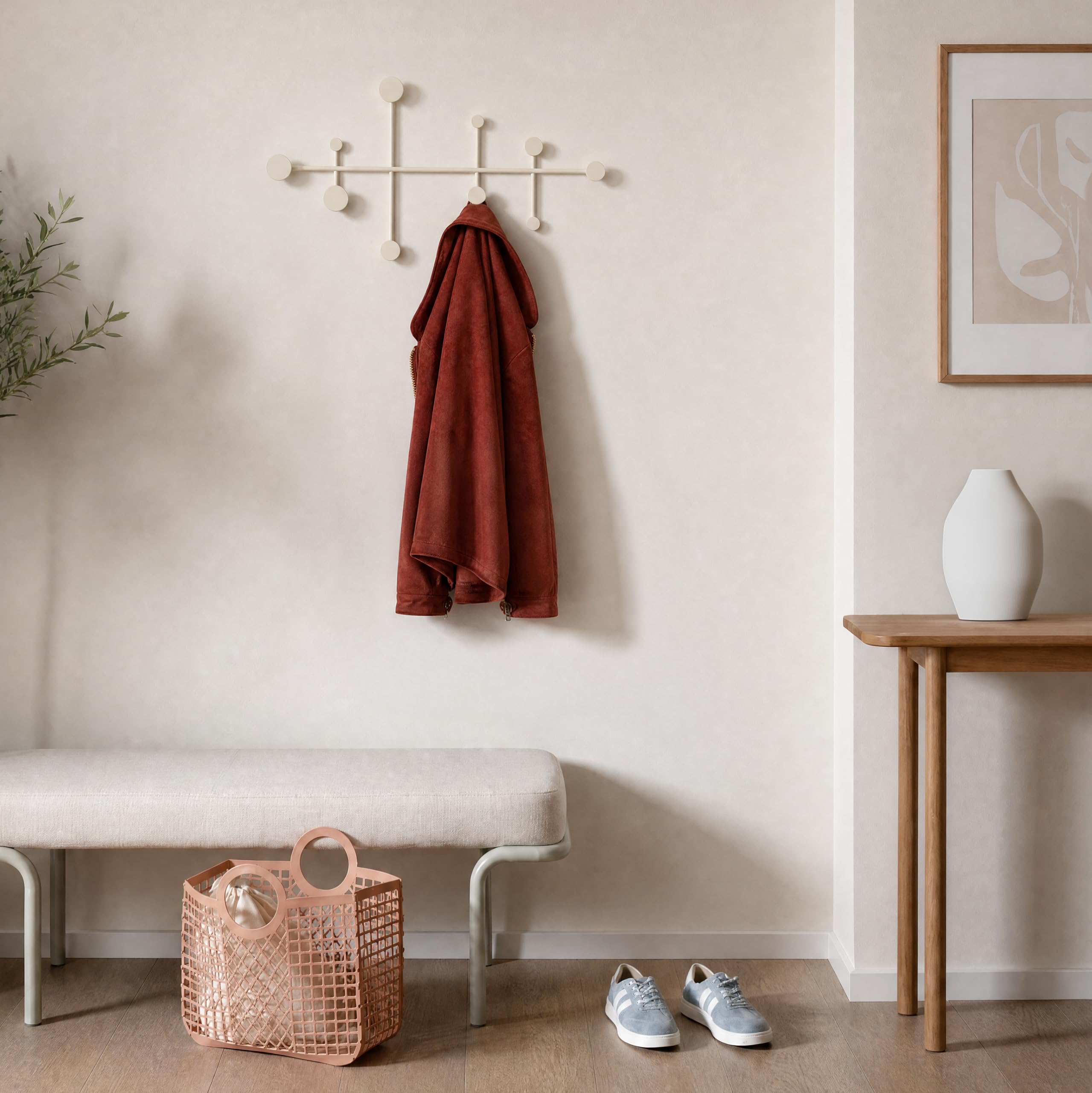 kazai-sval-wandgarderobe-taupe-sand-metall-10-haken image 5